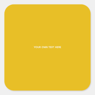 Sticker Carré Créez Votre Propre Conception Personnalisée Jaune