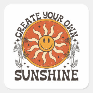 Sticker Carré Créez votre propre soleil