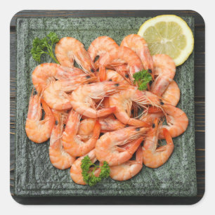 Sticker Carré Crevettes