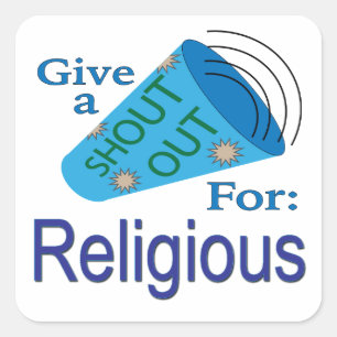 Sticker Carré Criez pour la religion