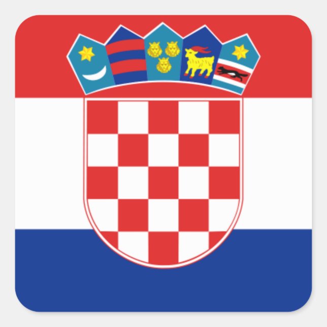 Sticker Carré croatie (Devant)