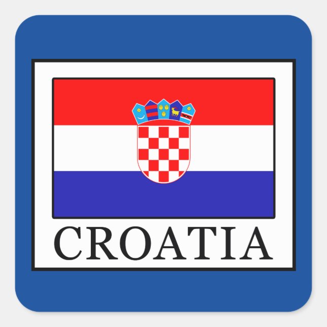 Sticker Carré Croatie (Devant)