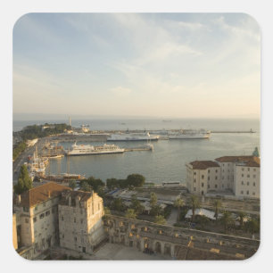 Sticker Carré Croatie, Dalmatie, Split. Vue sur la Riva