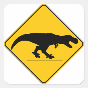 Sticker Carré Croisement de rex de Tyrannosaurus