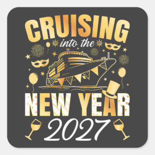 Sticker Carré Croisière dans la nouvelle année 2027