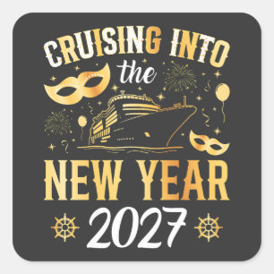 Sticker Carré Croisière dans la nouvelle année 2027