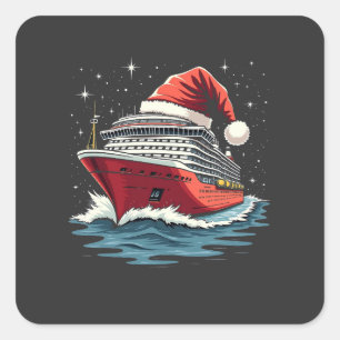 Sticker Carré Croisière familiale Croisière Navire Correspondanc