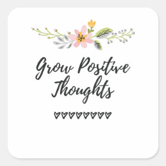 Sticker Carré Croissance des pensées positives croissance person
