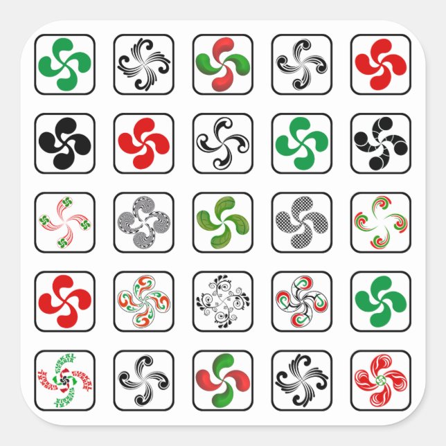 Sticker Carré Croix Basques (Devant)