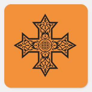 Sticker Carré Croix copte