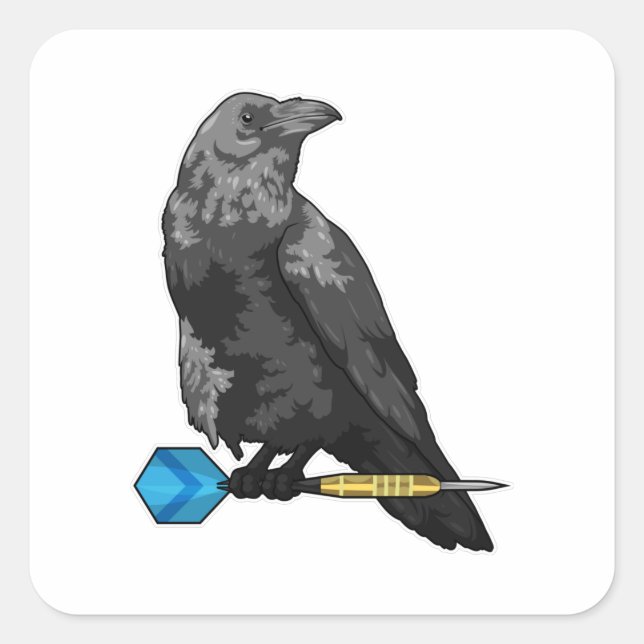 Sticker Carré Crow at Darts (Devant)