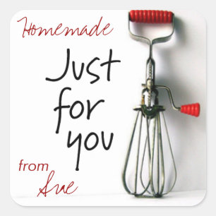Sticker Carré Cru fait sur commande "juste pour vous"