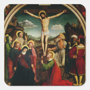 Sticker Carré Crucifixion