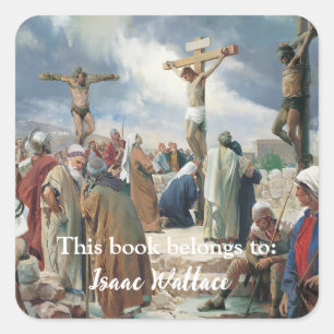 Sticker Carré Crucifixion par Carl Bloch