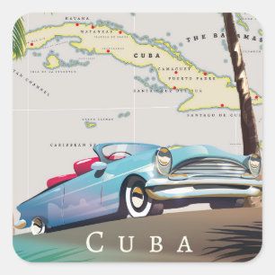 Sticker Carré Cuba
