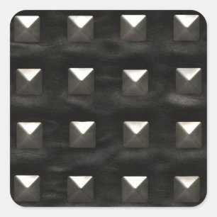 Sticker Carré Cuir noir têtu