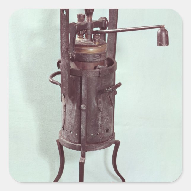 Sticker Carré Cuisson à pression inventée par Denis Papin 1679 (Devant)