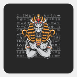 Sticker Carré Culture égyptienne Pharaons égyptologue Archéologi