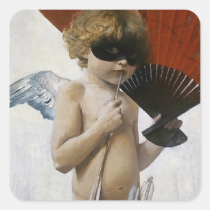 Sticker Carré Cupidon à la balle masquée