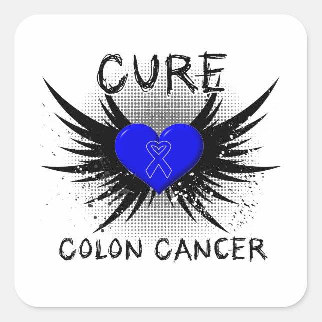 Sticker Carré Cure Colon Cancer (Devant)