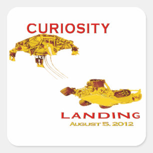 Sticker Carré Curiosité Rover débarquant le logo de l'équipe