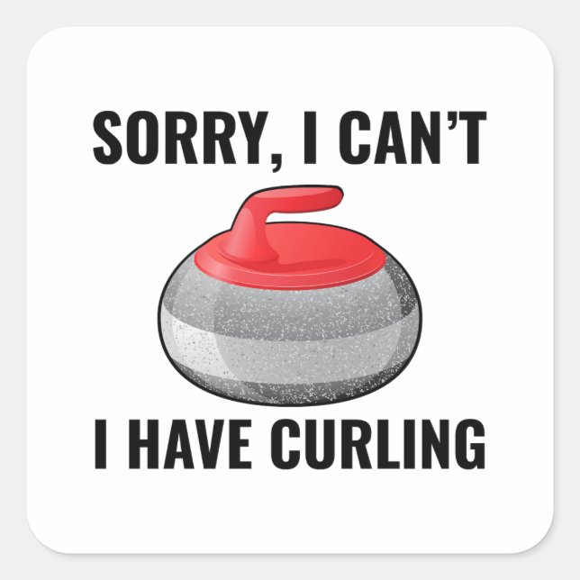 Sticker Carré Curling Sport glace Salle de bain en pierre (Devant)