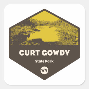 Sticker Carré Curt Gowdy State Park Wyoming