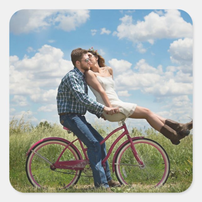 Sticker Carré Custom Photo Personalized   (Devant)