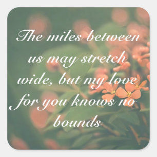 Sticker Carré Custom White Motivation Vous me manquez en disant