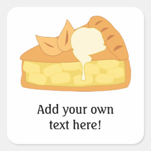 Sticker Carré Customiser ce graphique Apple Pie Slice