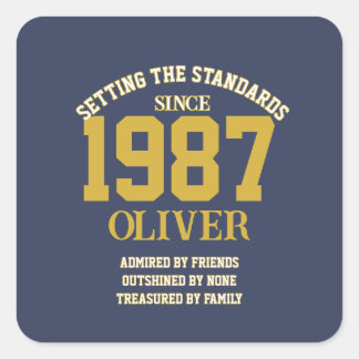 Sticker Carré Customizable Birthday gift