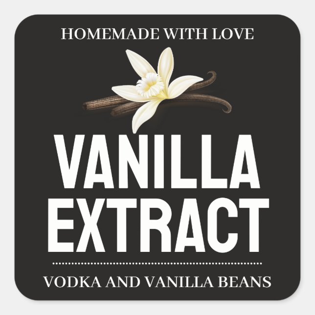 Sticker Carré Customize Vanilla Extract label ZVEG_101_01sq (Devant)