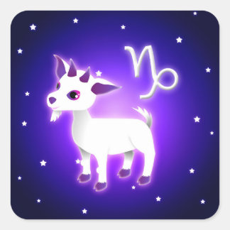 Sticker Carré Cute Capricorn Zodiac