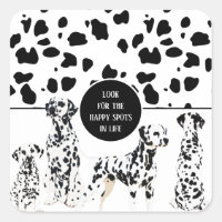 Cute Dalmatiens Noir & Blanc Zones Joyeuses