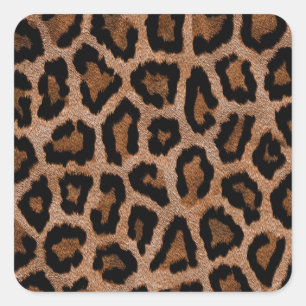 Sticker Carré Cute tendance Faux fourrure Empreinte de léopard M