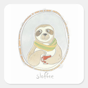 Sticker Carré Cutie caféinée   Emplacement