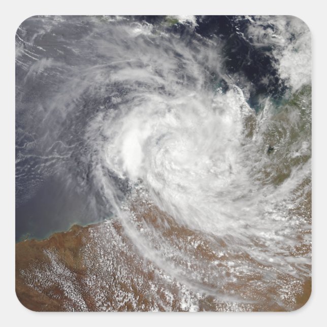Sticker Carré Cyclone tropical Billy sur l'Australie (Devant)