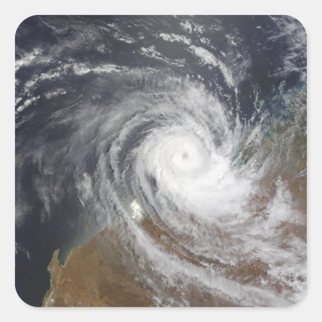 Sticker Carré Cyclone tropical Billy sur l'Australie 2 (Devant)