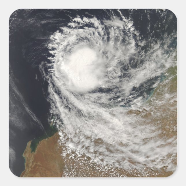 Sticker Carré Cyclone tropical Ophélie en Australie (Devant)