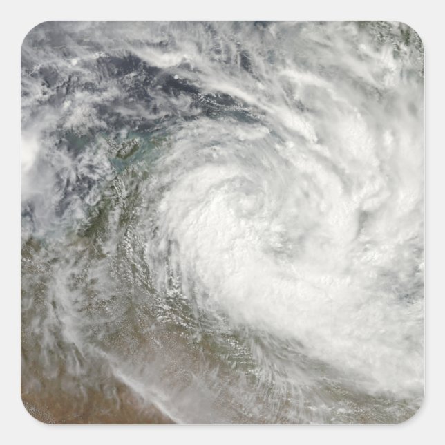 Sticker Carré Cyclone tropical Paul sur Australie 2 (Devant)