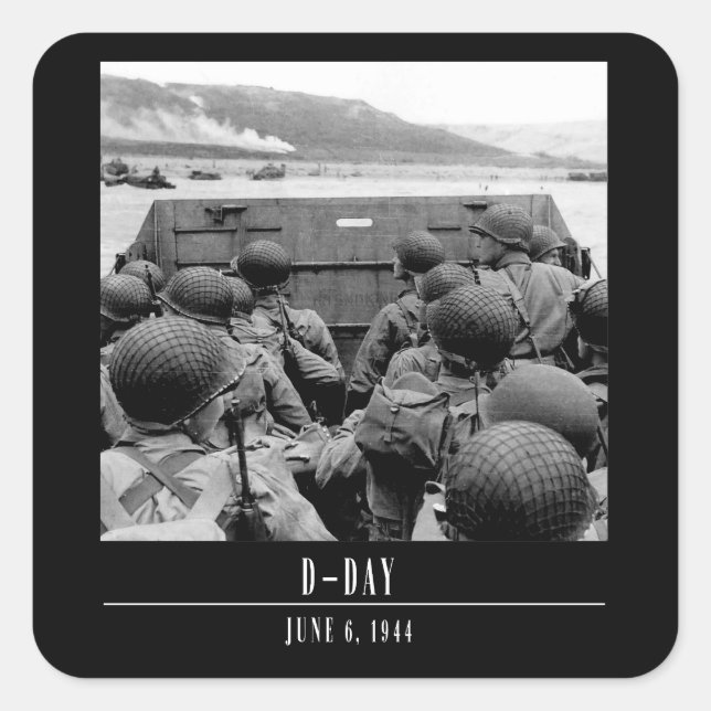 Sticker Carré D-DAY, June 6, 1944 (Devant)