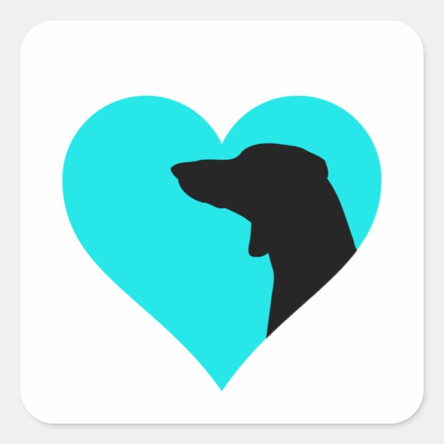 Sticker Carré Dachshund (Devant)