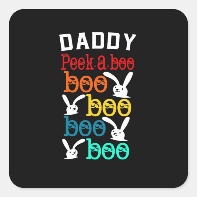 Sticker Carré Daddy Bunny Jeu Pour Hommes_S Nouveauté (Devant)