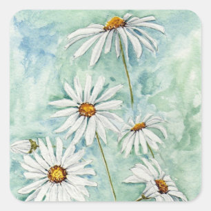 Sticker Carré 'Daisies'