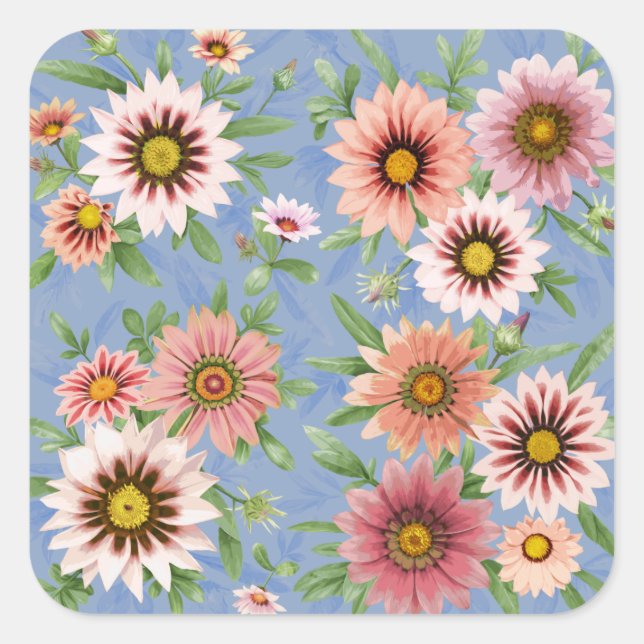 Sticker Carré Daisy Floral (Devant)
