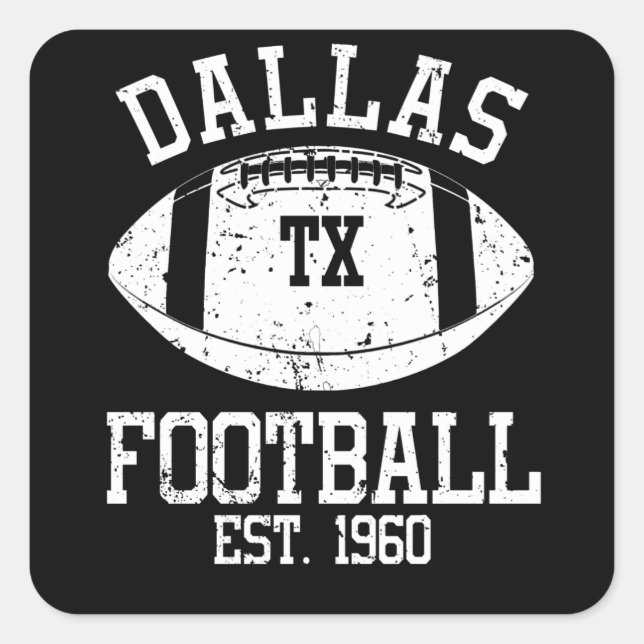 Sticker Carré Dallas Fan Cadeau cadeau cadeau de football (Devant)