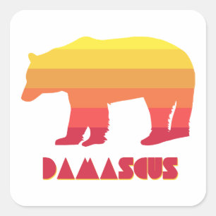 Sticker Carré Damas Virginia Rainbow Bear