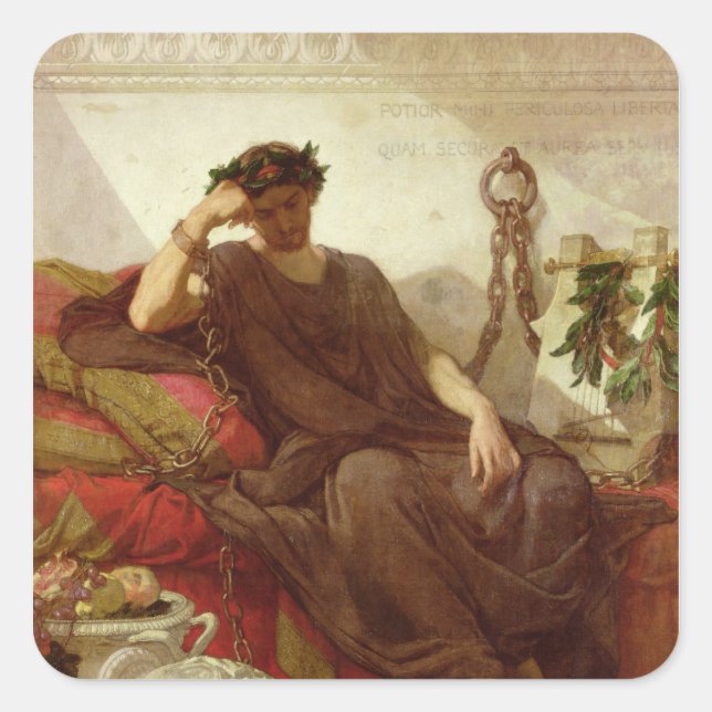 Sticker Carré Damocles, 1866 (Devant)