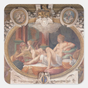 Sticker Carré Danae recevant la douche de l'or