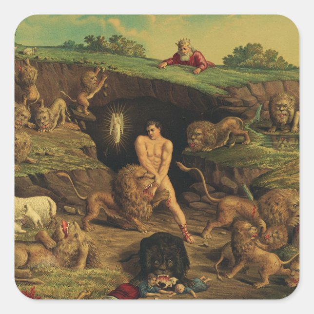 Sticker Carré Daniel dans le Den des Lions (Devant)